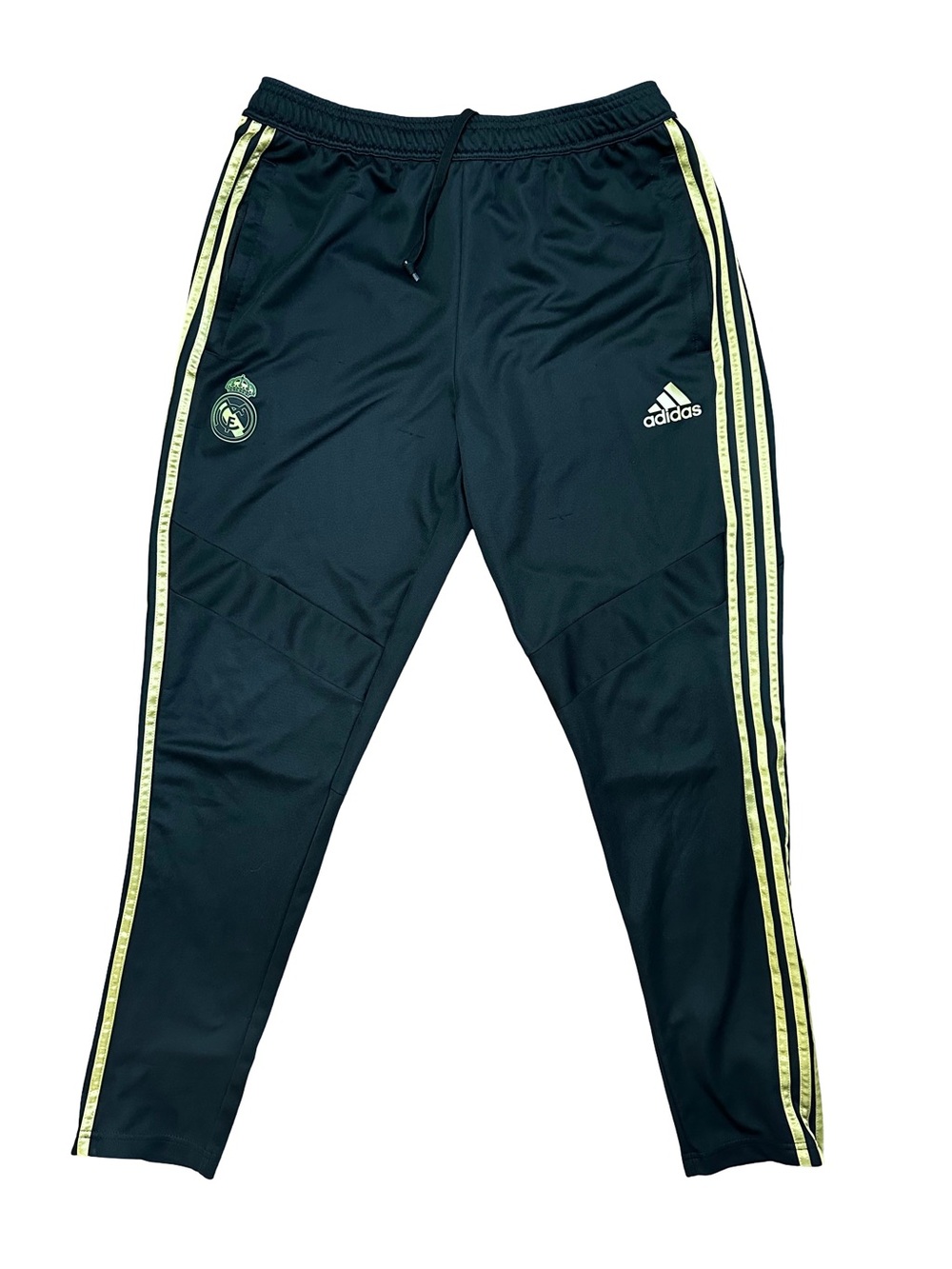 Adidas Real Madrid Track Pants Black Gold Climacool Mens Large Soccer Training